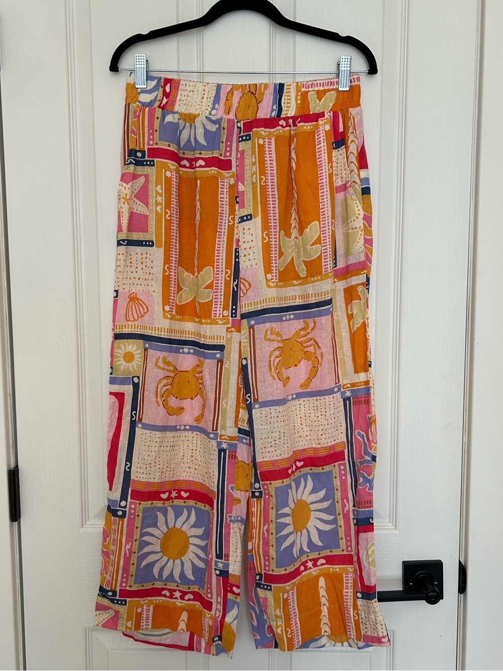 C&C California Girls Orange Multi-Print Pull-On Pants